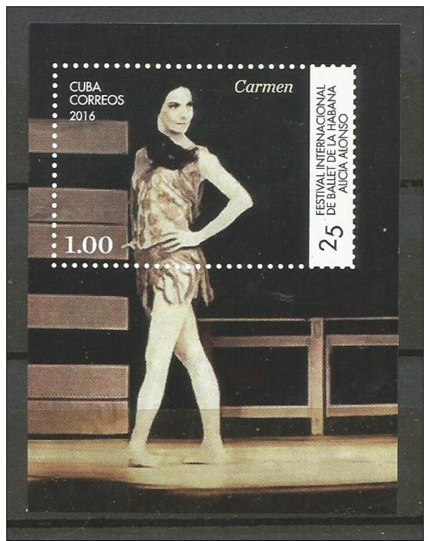 Cuba 2016 25th International Festival Of Alicia Alonso&acute;s Ballet 6v + S/S MNH - Neufs