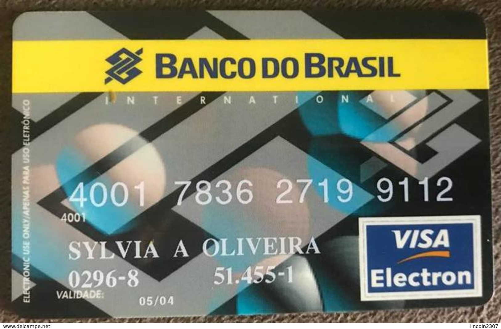 LSJP BRAZIL BANK CARD OF BRAZIL - 05/1994 - Credit Cards (Exp. Date Min. 10 Years)