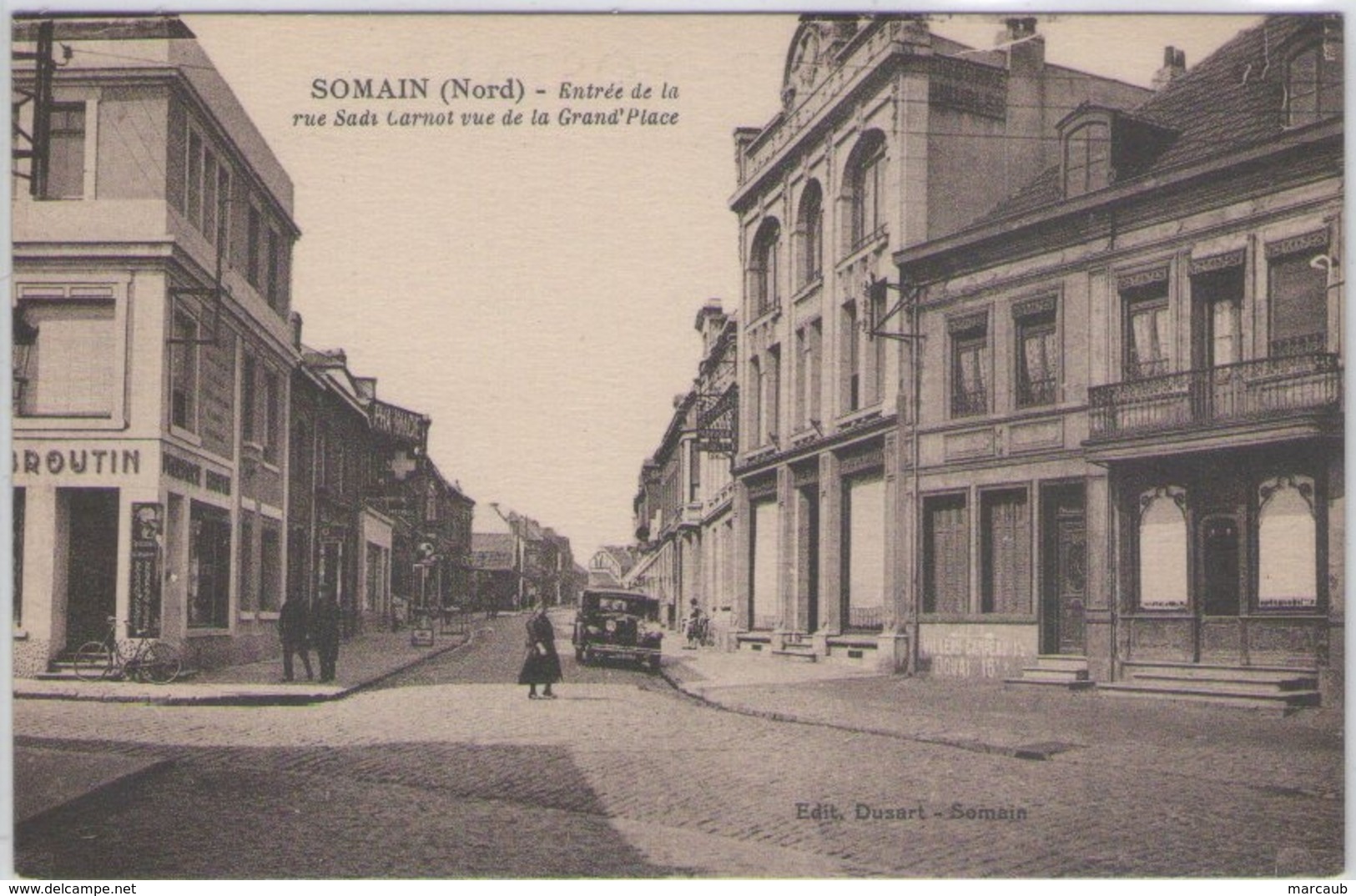 CPA 59 Nord - SOMAIN - Entrée De La Rue Sadi Carnot - Autres & Non Classés