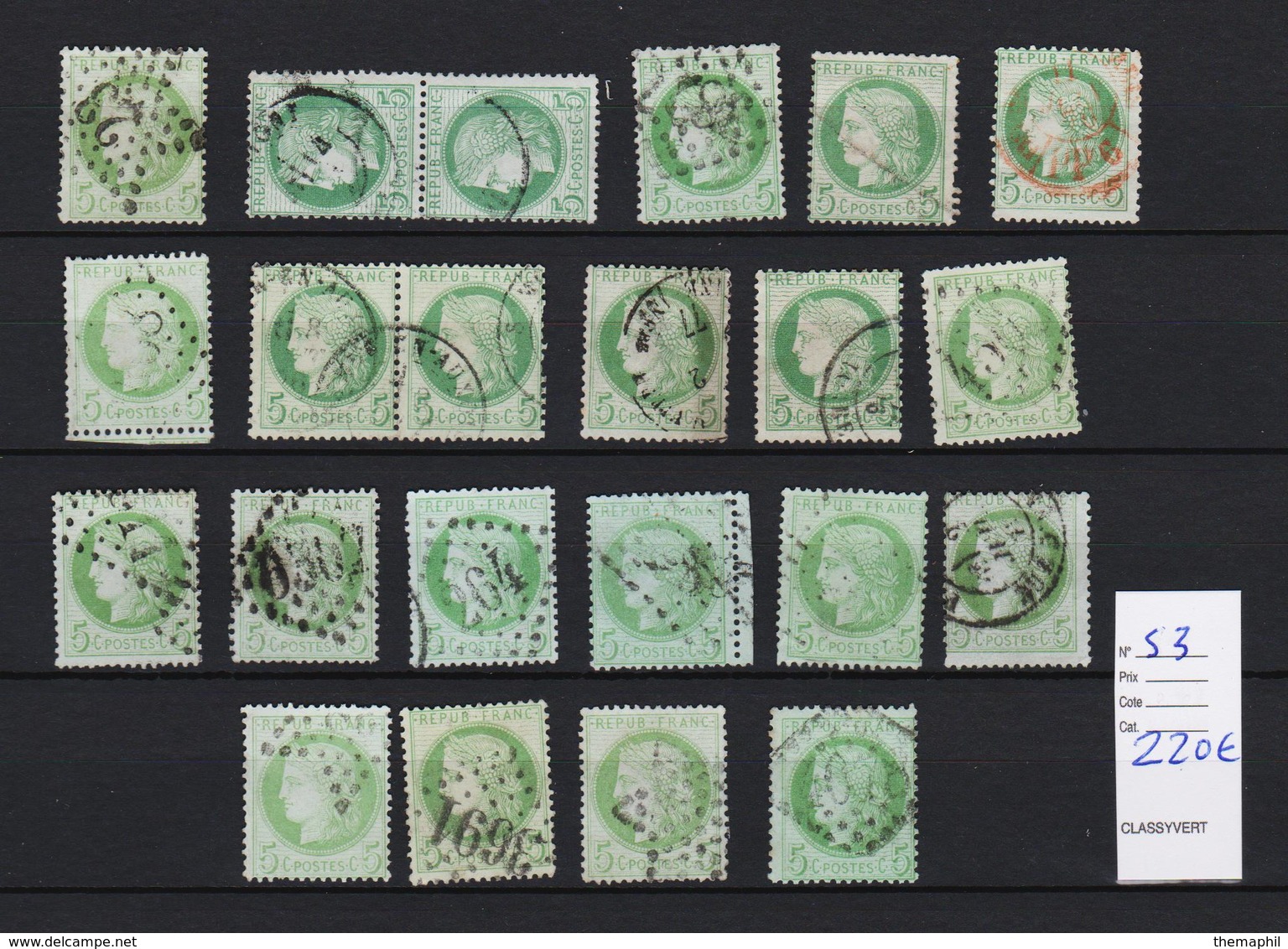 FRANCE N° 53 X 22 Ex.   T.b. D'aspect .    ( Pas D'aminci ) Cote 220 Euros - Collections (with Albums)