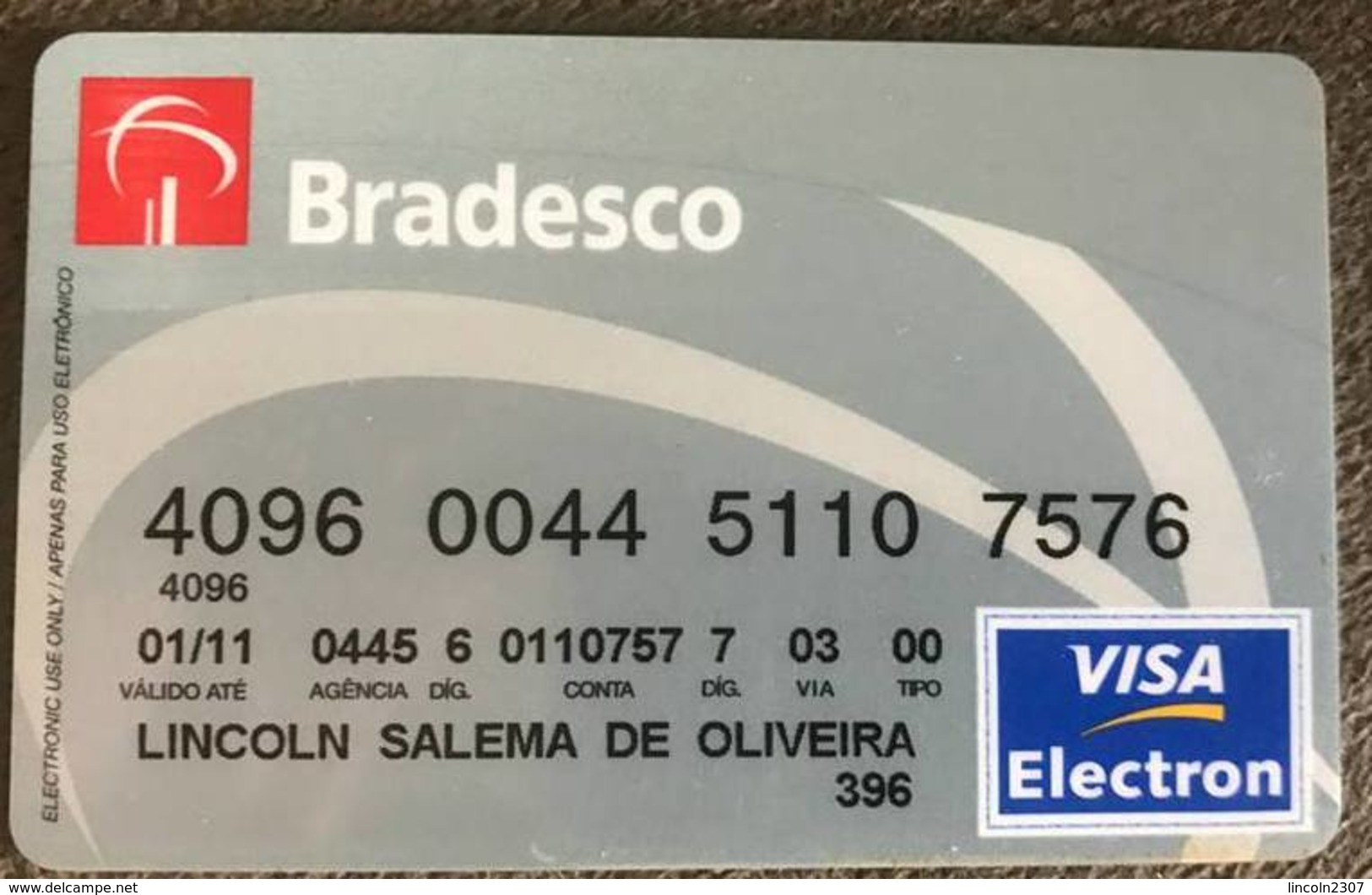 LSJP BRAZIL BRADESCO BANK CARD - 01/2011 - Credit Cards (Exp. Date Min. 10 Years)