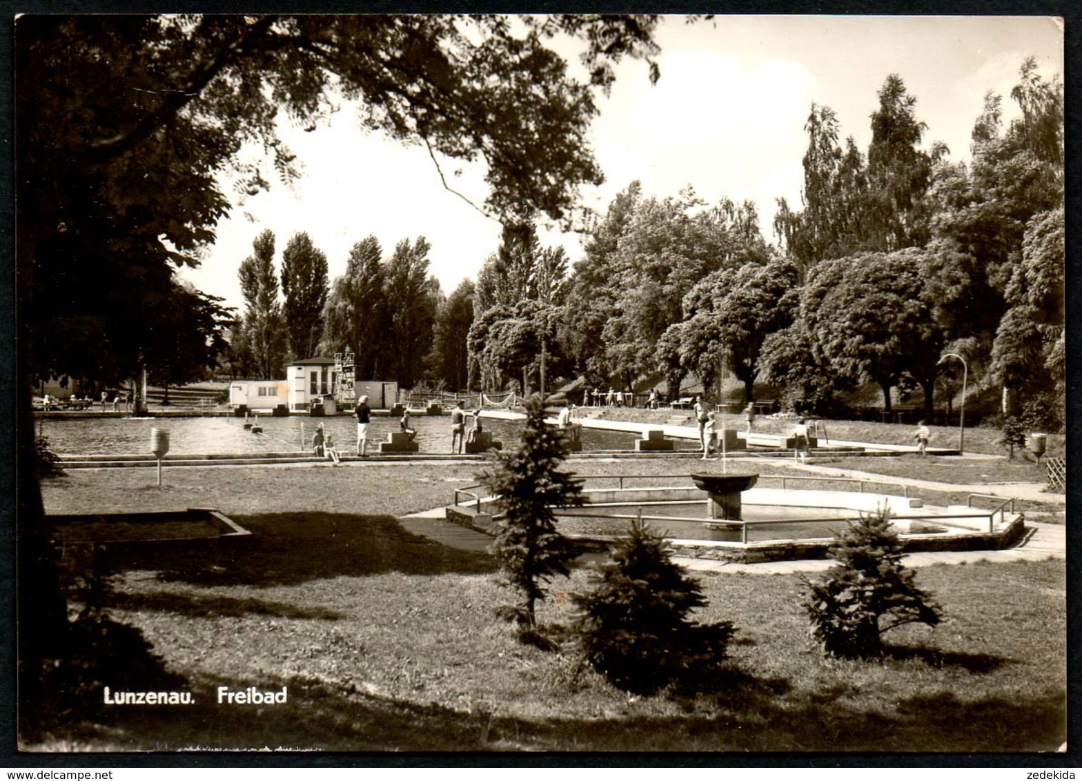 2360 - Lunzenau - Freibad - Springbrunnen - ERKA - R. Kallmer - Lunzenau