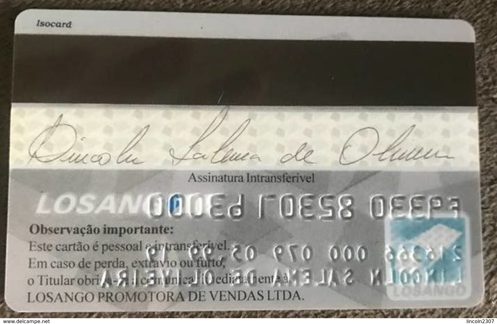 LSJP BRAZIL LOSANGO CREDIT CARD - 05/1999 - Cartes De Crédit (expiration Min. 10 Ans)