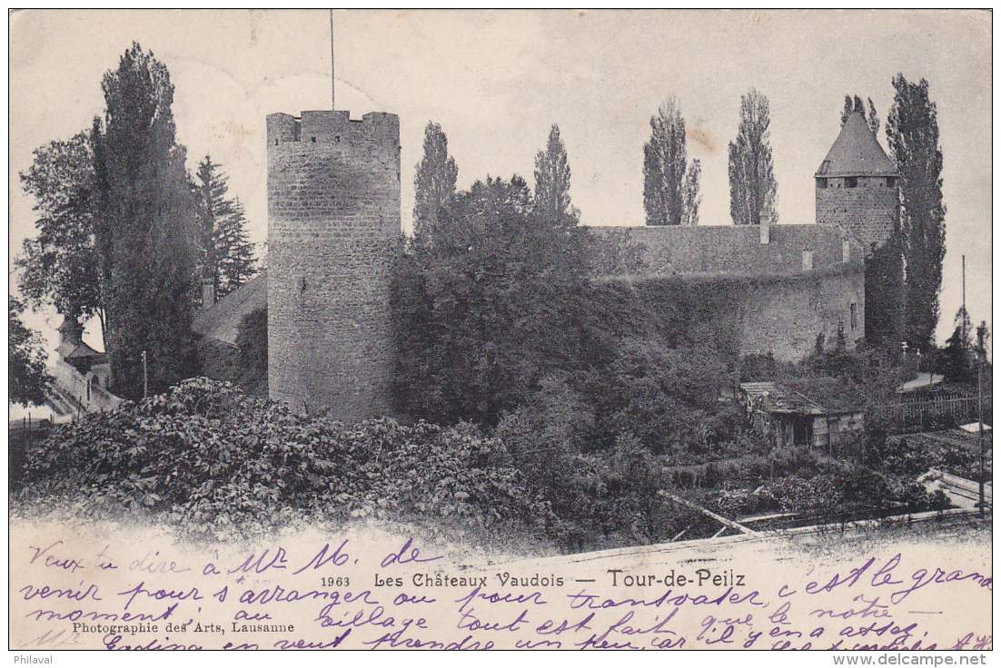 Château De La Tour De Peilz - Oblitérée Montcherand Et Lignerolle Le 20.III.1905 - La Tour-de-Peilz