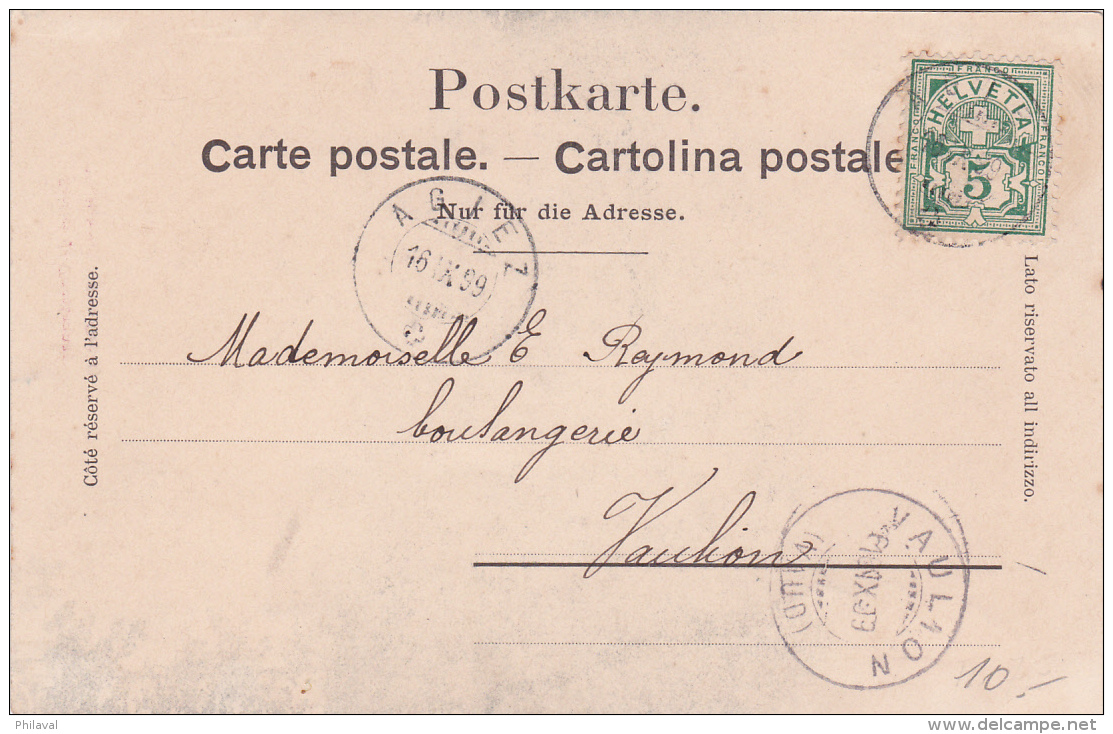 Sentier De Govatannaz ( Vuiteboeuf à Ste-Croix ) - 1899 - Carte Animée - Autres & Non Classés