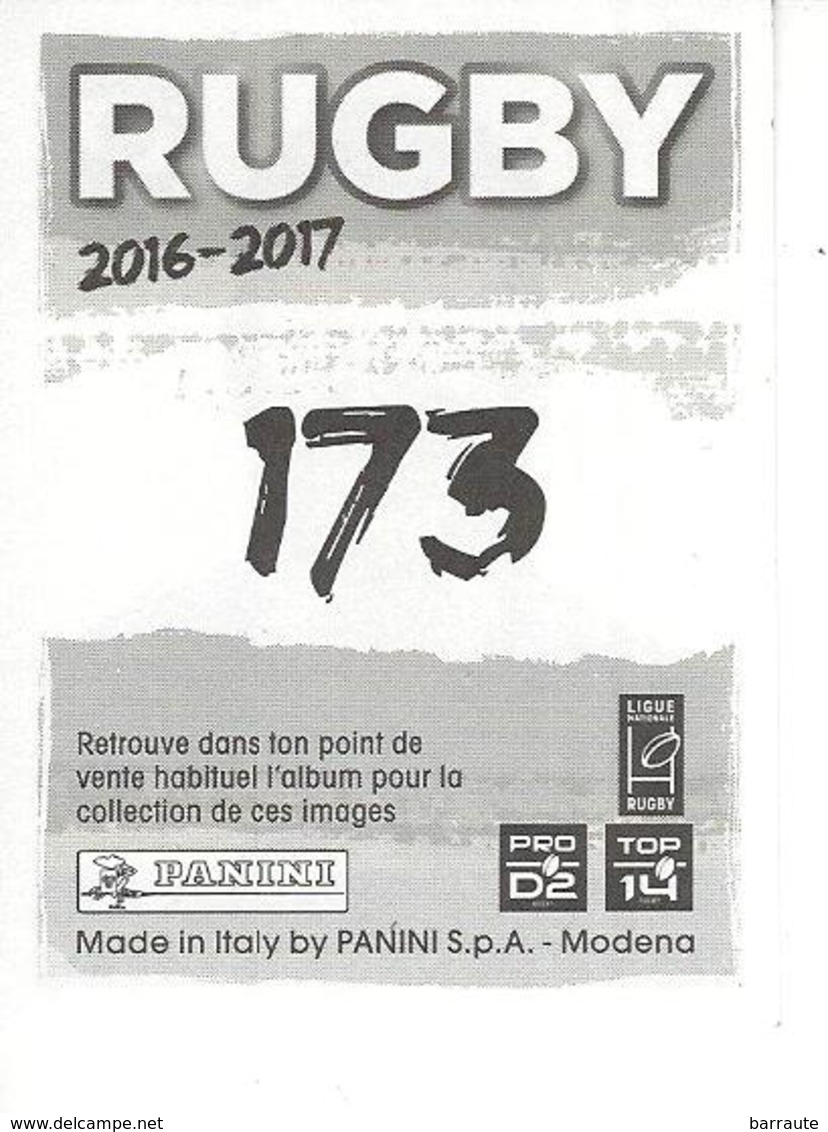 Panini Rugby 2016-2017 N° 173 PIERRE SPIES De MONTPELLIER - Edition Française