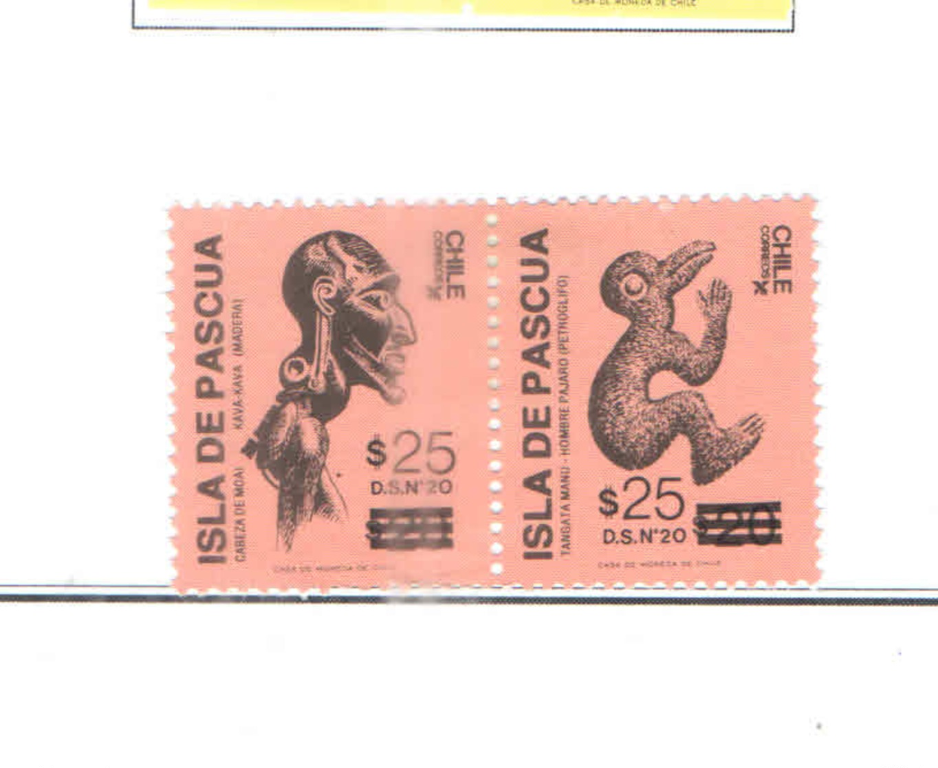 Chile PO 1989 Art Folk Surch.   Scott.813+814 New See Scan On Scott.Page - Cile
