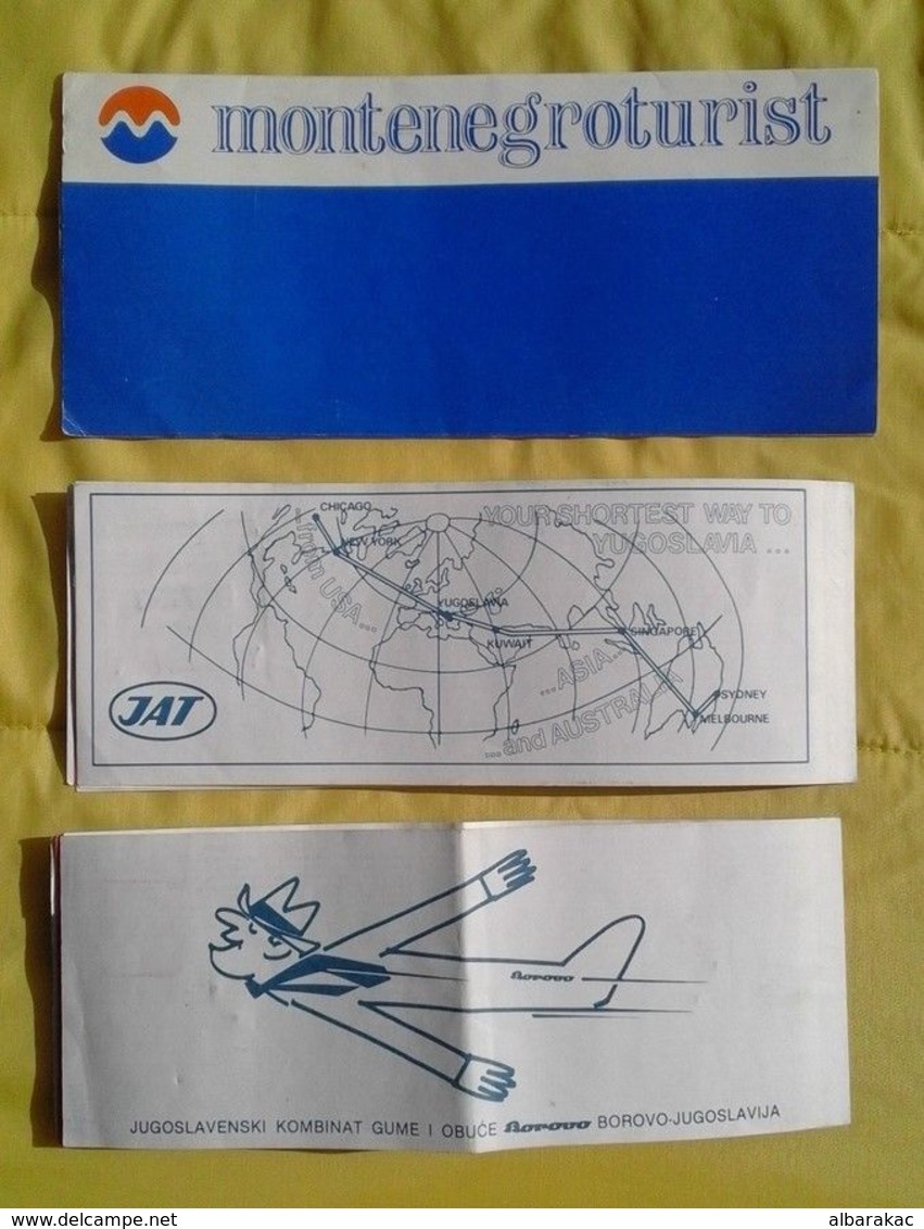 JAT AIR LINES YUGOSLAVIA Ticket BEOGRAD - PRAGUE 1983 + Ticket Folder