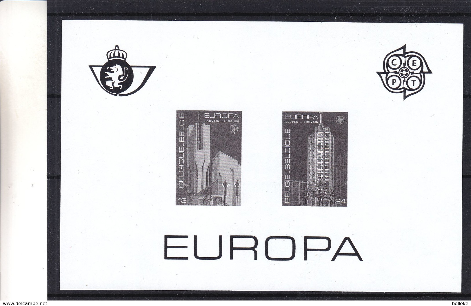 Europa 1987 - Belgique - Bloc Architecture - Louvain - Louvain La Neuve - Valeur 10 Euros - 1987