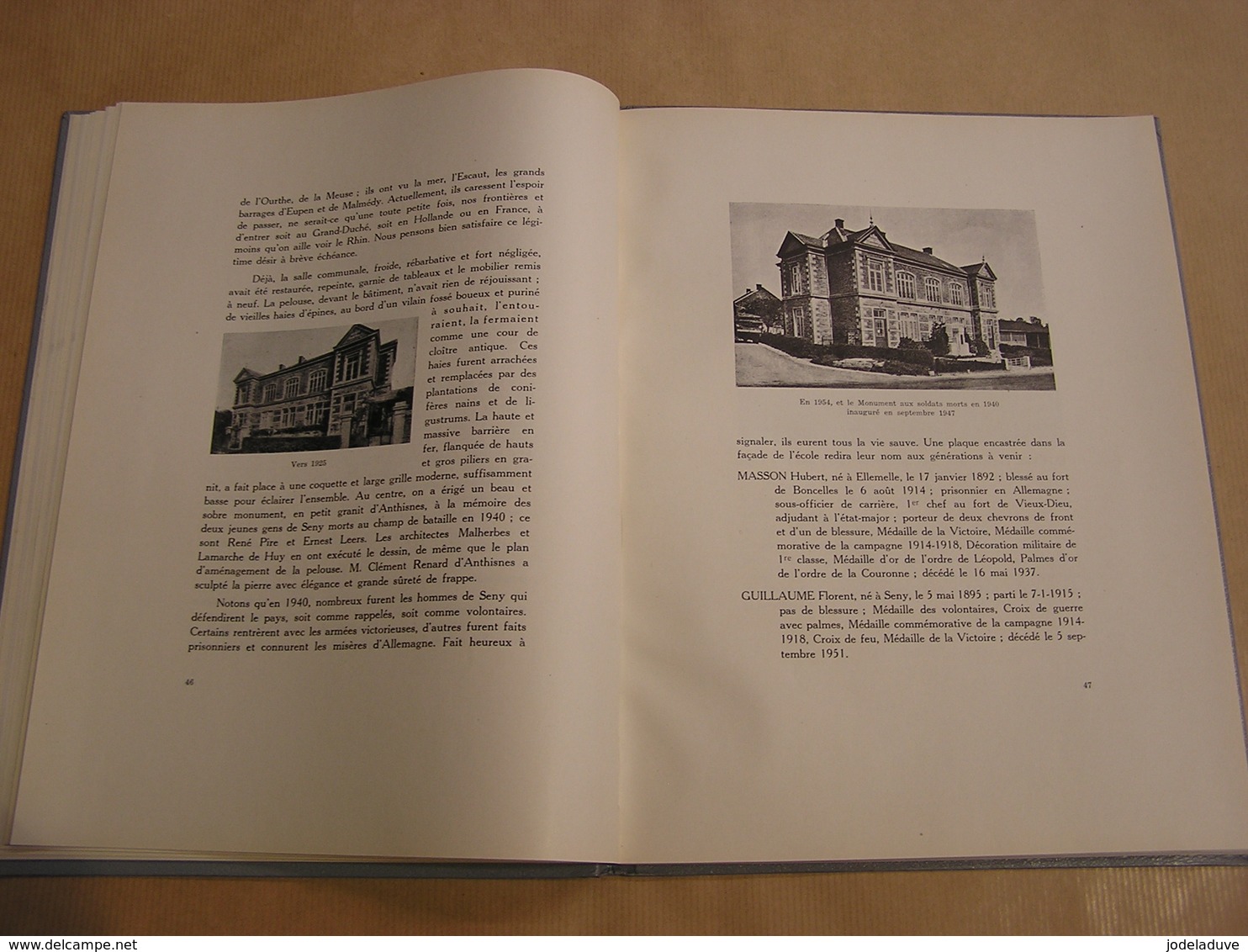 SENY Le Village son Economie ses Manifestations 1955 Régionalisme Province Liège Warzée Château Paroisse Monument Eglise