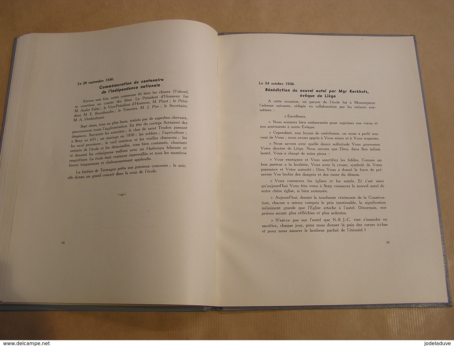 SENY Le Village son Economie ses Manifestations 1955 Régionalisme Province Liège Warzée Château Paroisse Monument Eglise