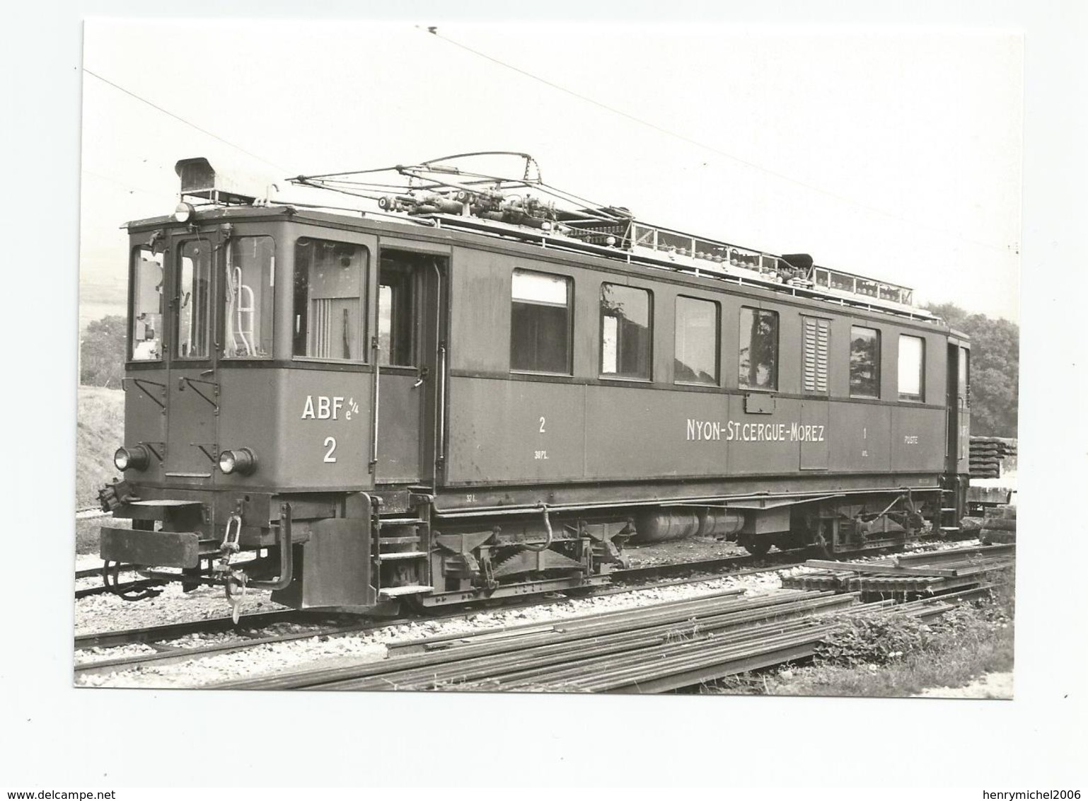 Suisse Vaud Cpm Automotrice A Genolier 1963 Ligne Nyon St Cergue Morez - Genolier