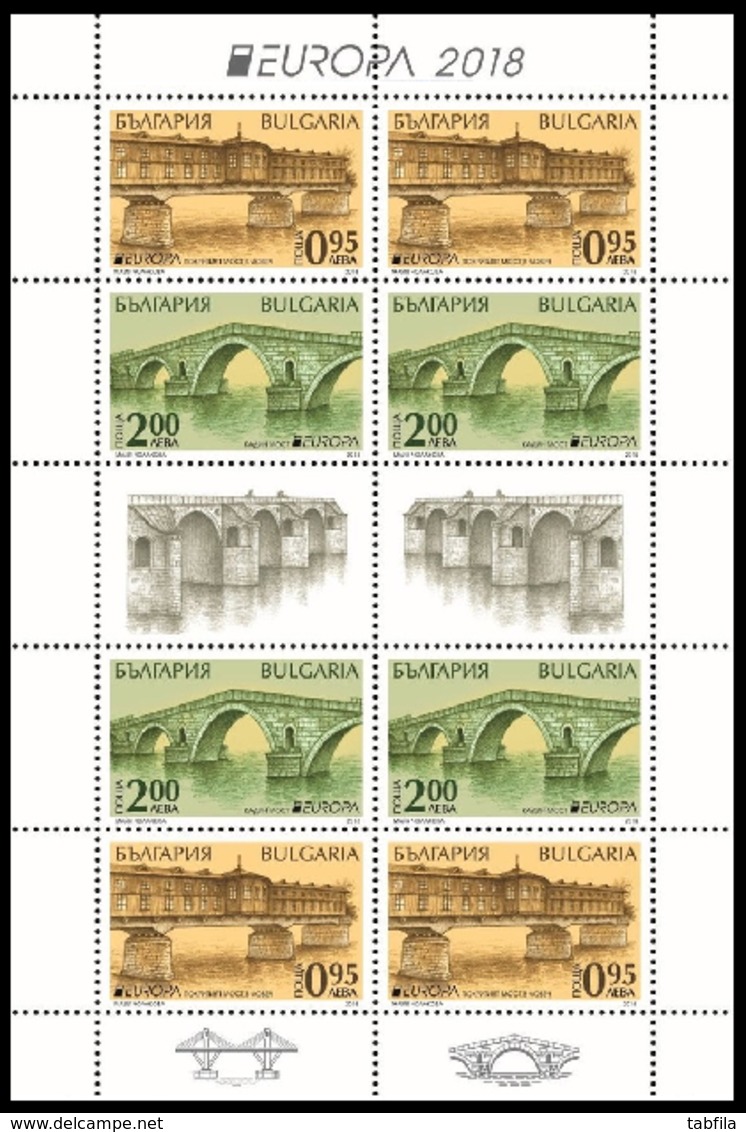 BULGARIA / BULGARIE - 2018 - Europa-CEPT - Ponts - Bridges - PF** - 2018