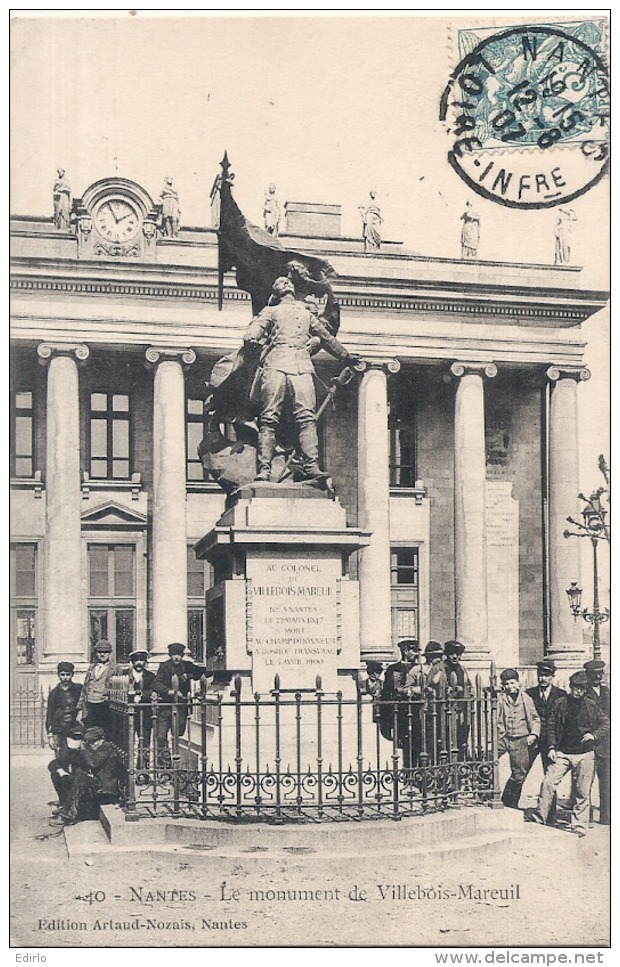 ***  44  ***  NANTES  Le Monument De Villebois Mareuil - TTB - Nantes