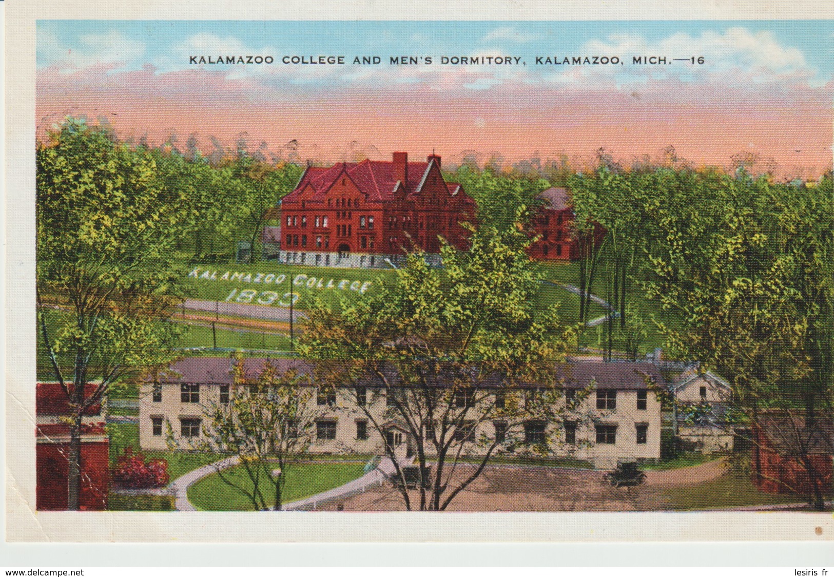 CPA -  KALAMAZOO COLLEGE AND MEN'S DORMITORY - KALAMAZOO -  MICH - 16 - Autres & Non Classés