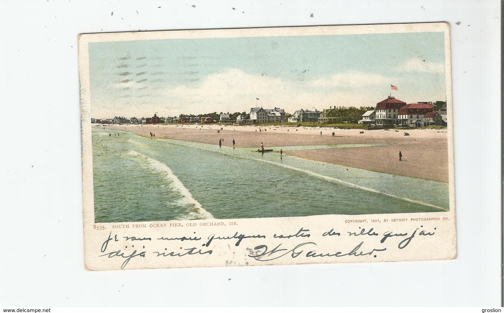 OLD ORCHARD ME 8535 SOUTH FROM OCEAN PIER 1907 - Autres & Non Classés