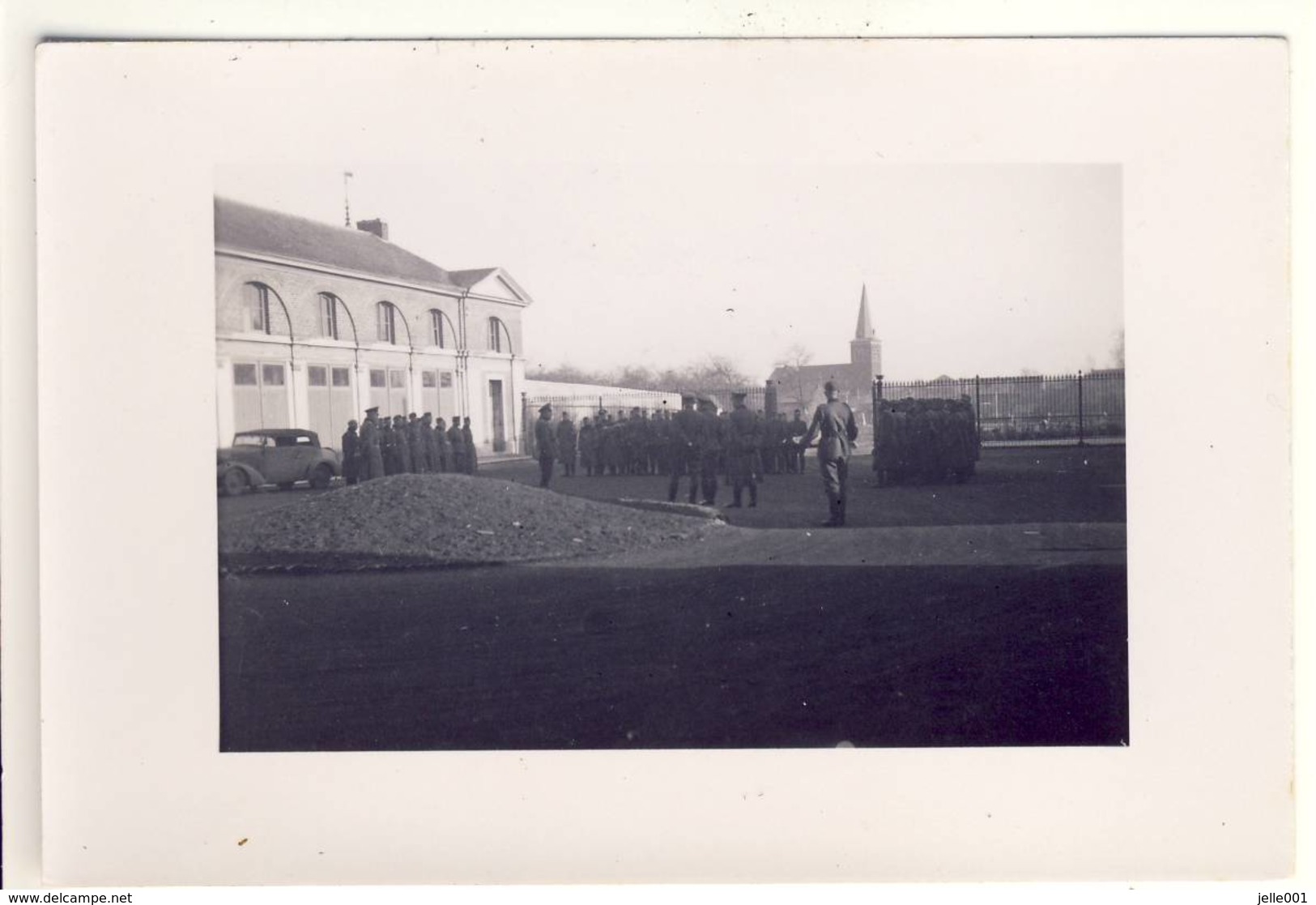Gingelom Kasteel En Kerk Met Duitse Soldaten  Foto 9,7 X 6,5 Cm - Gingelom