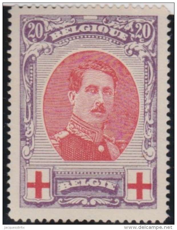 Belgie       .    OBP       .     134        .    *      .     Ongebruikt   .    /    .    Mint-hinged - 1914-1915 Cruz Roja