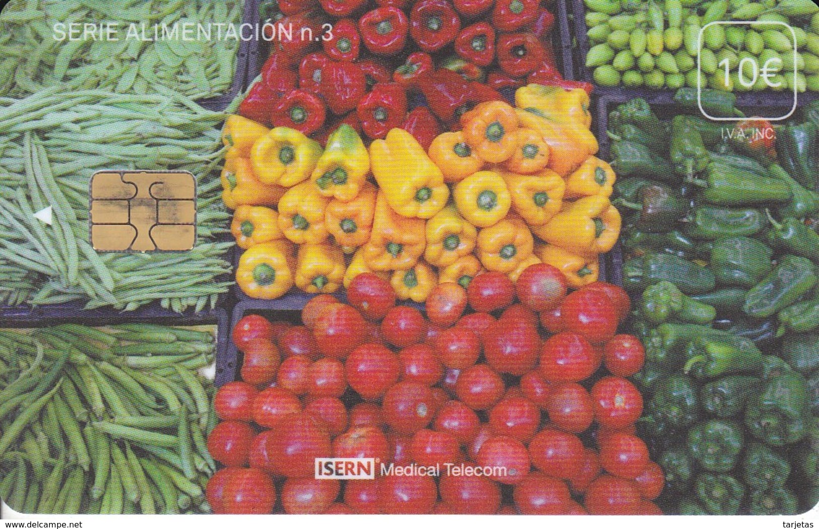 ISN-150 TARJETA DE ESPAÑA DE ISERN  DE LA SERIE ALIMENTACION Nº3 (VERDURAS) - Alimentación