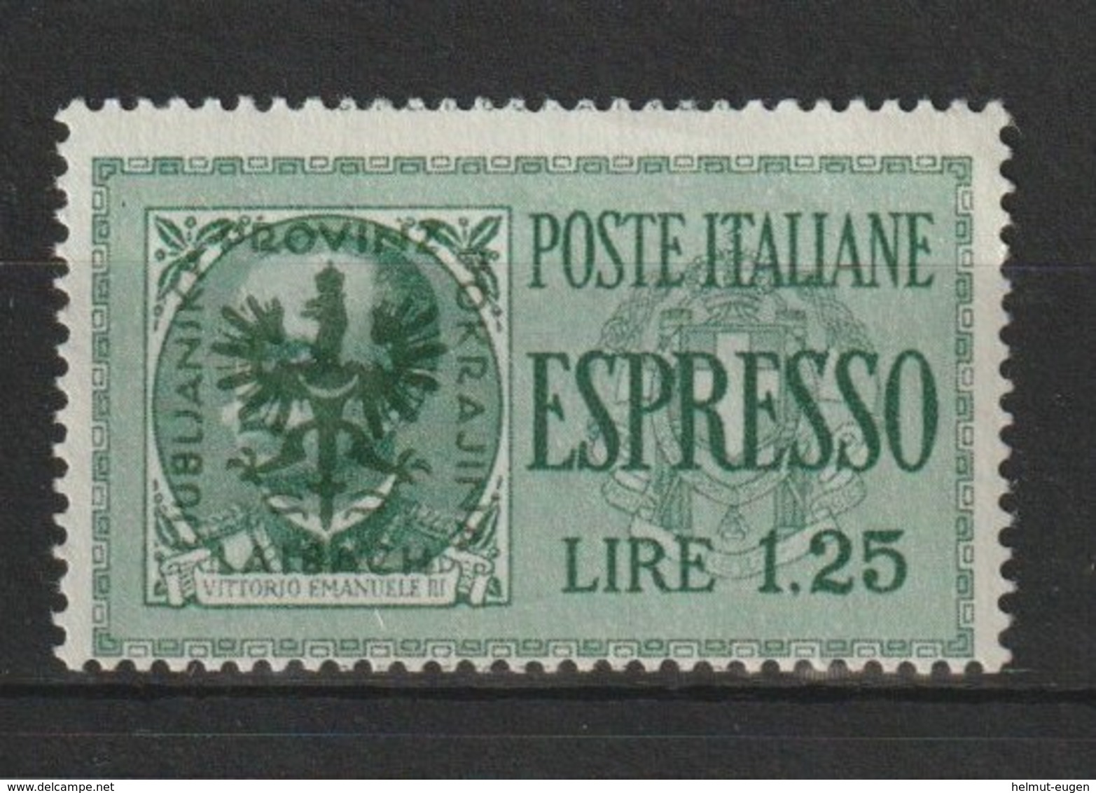 Laibach / Freimarken: Eilmarke Von Italien / MiNr: 20 - Besetzungen 1938-45