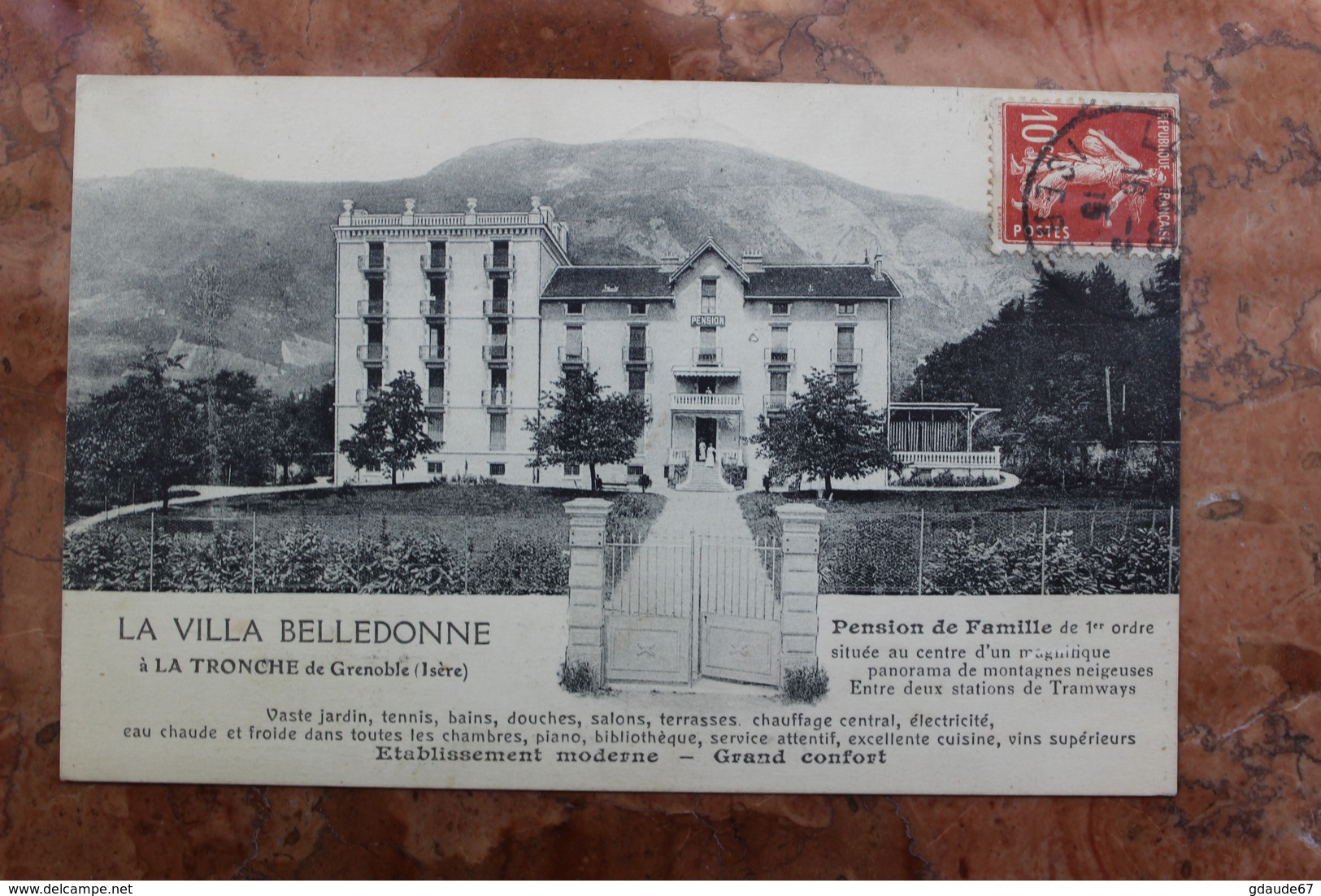 LA TRONCHE DE GRENOBLE (38) - LA VILLA BELLEDONNE - PENSION DE FAMILLE DE 1er ORDRE - La Tronche