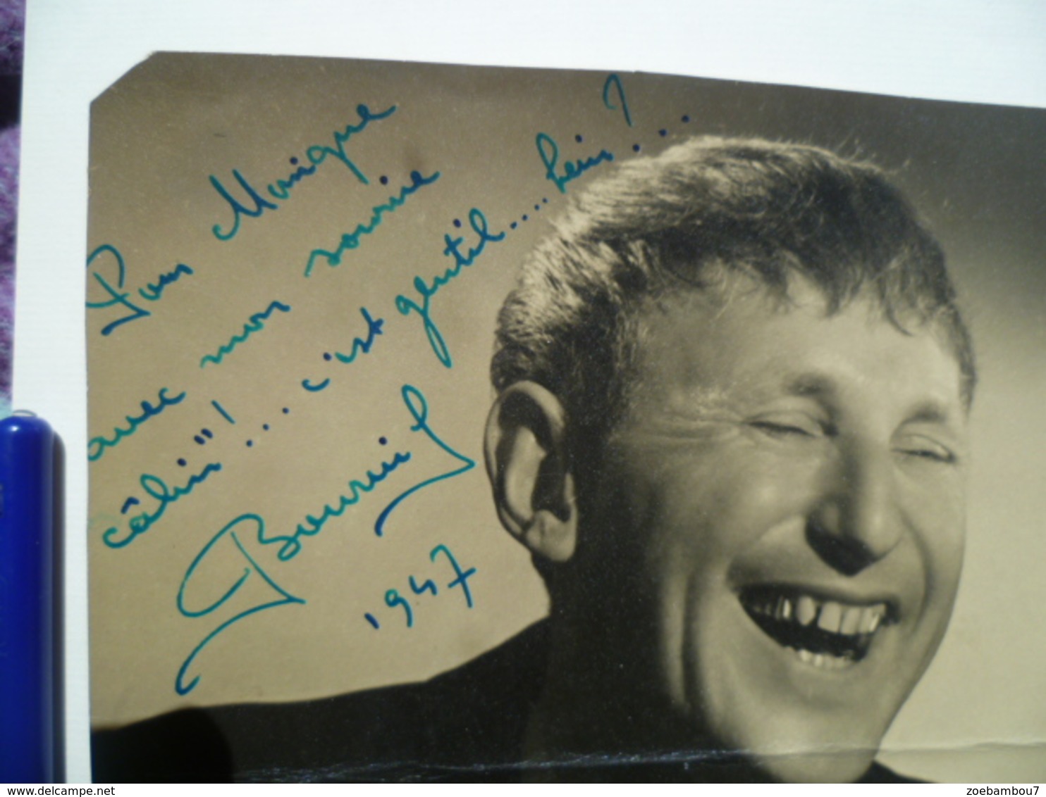 Autographe BOURVIL - Sonstige & Ohne Zuordnung