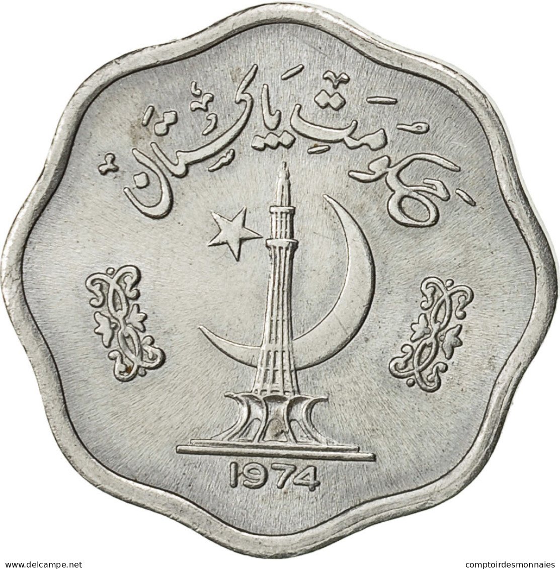 Monnaie, Pakistan, 2 Paisa, 1974, TTB, Aluminium, KM:25a - Pakistan