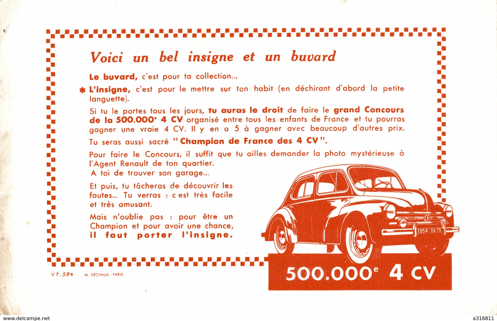 BUVARD   500.000 E 4 CV - Automobil