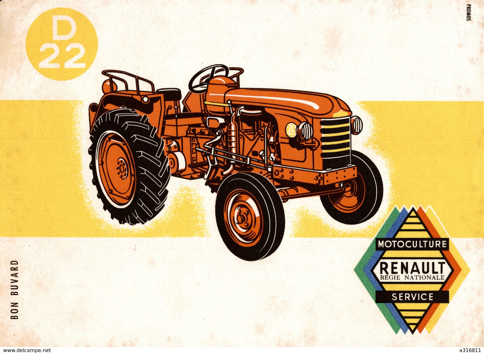 BUVARD   D 22  MOTOCULTURE RENAULT - Agriculture