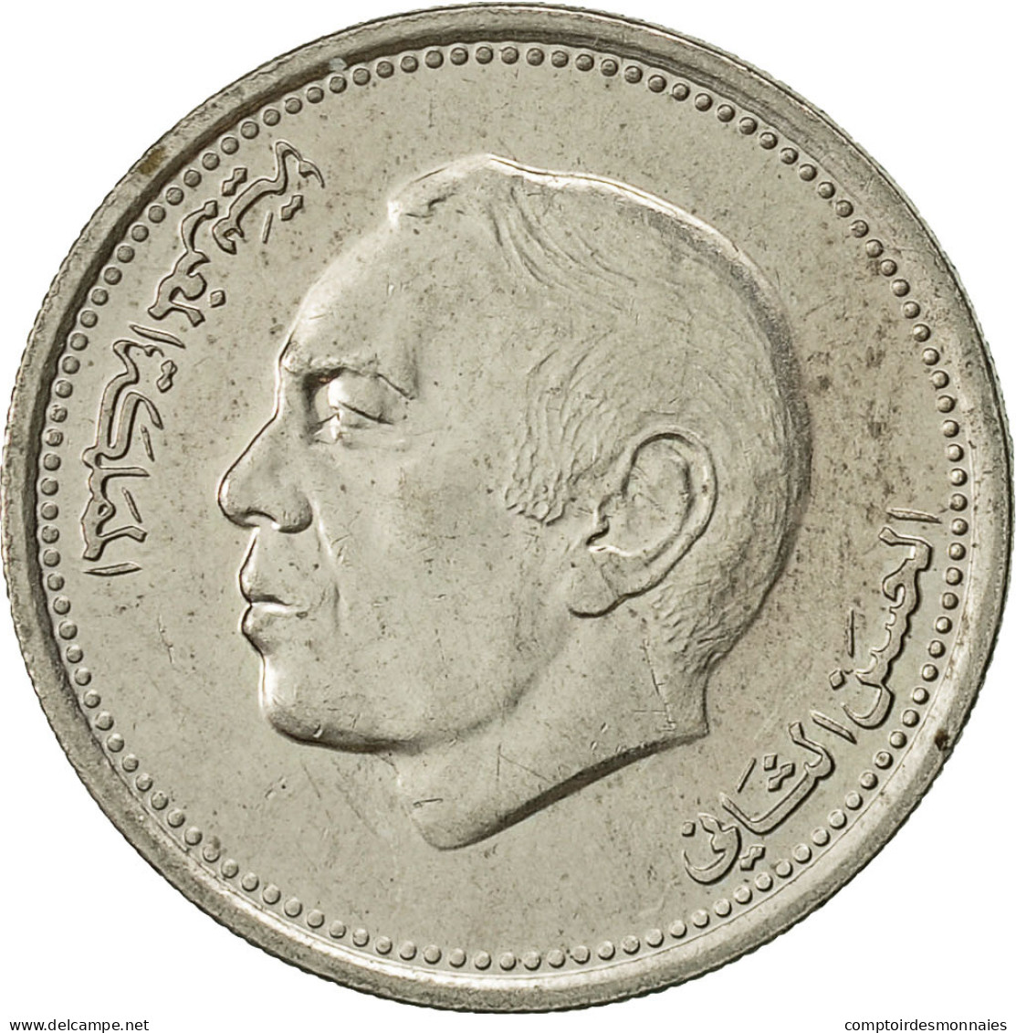 Monnaie, Maroc, Al-Hassan II, 1/2 Dirham, 1987, TTB, Copper-nickel, KM:87 - Maroc