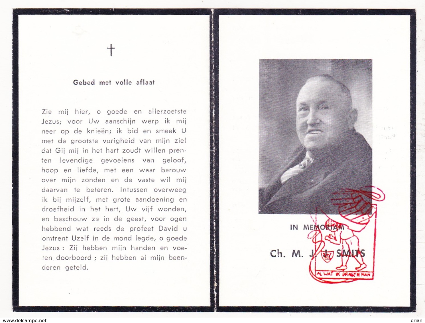 DP Foto - Charles Marie J. Smits ° Breda NL NB 1879 † 1956 X Maria I. J. Goethals - Devotion Images