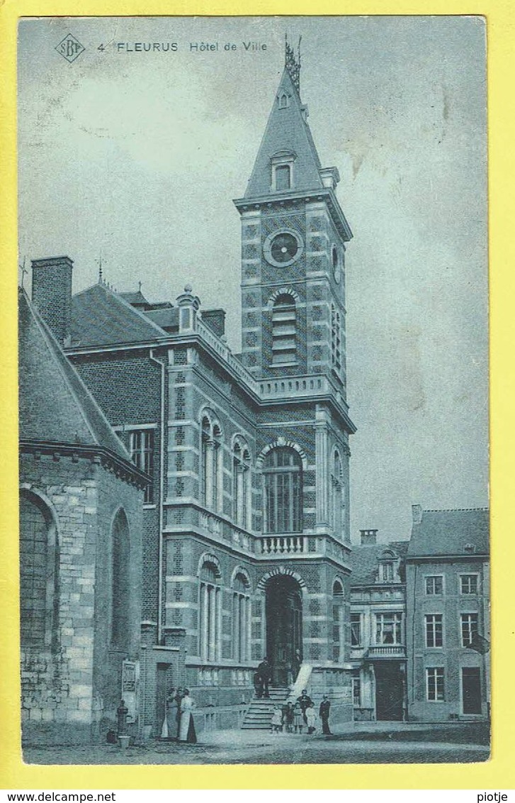 * Fleurus (Hainaut - Henegouwen - Wallonie) * (SBP, Nr 4) Hotel De Ville, Town Hall, Stadhuis, Animée, Rare, Old, Unique - Fleurus