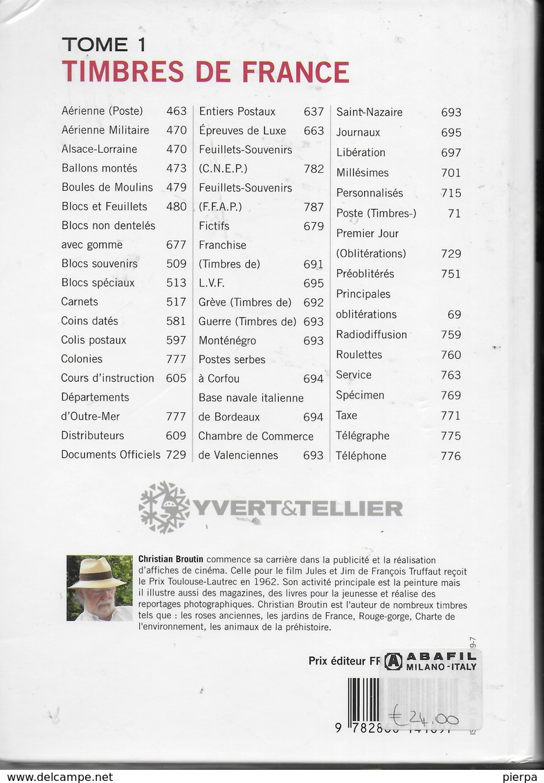 CATALOGO YVERT - FRANCIA - COPERTINA RIGIDA- EDIZIONE 2009 - USATO - Italia