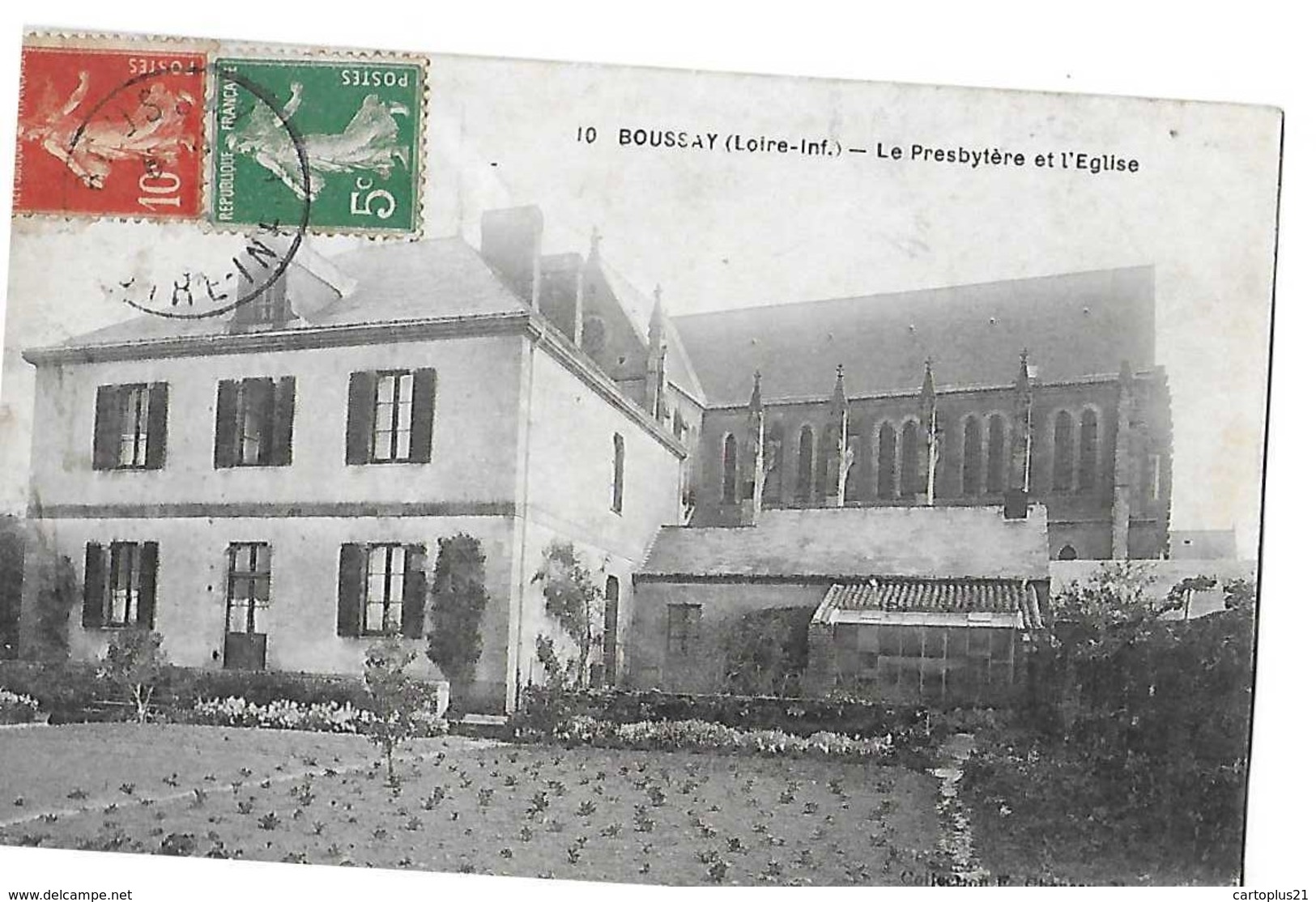 BOUSSAY  N 10  LE PESBYTERE ET L EGLISE  GROS PLAN     DEPT 44 - Boussay