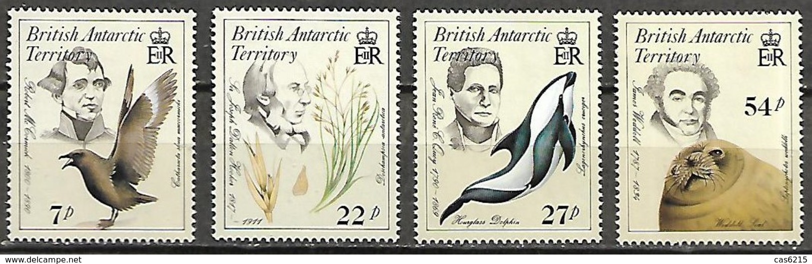 British Antarctic Territory 1985 Naturalists Naturalistes Fauna Flora, 4 Val Mnh - Neufs