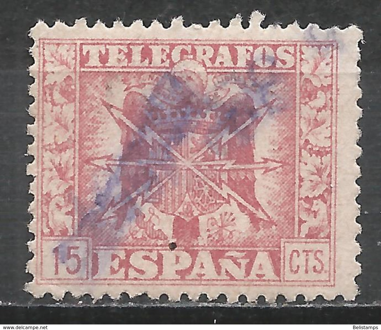 Spain. #T7 (U) Telegrafos * - Telegraph