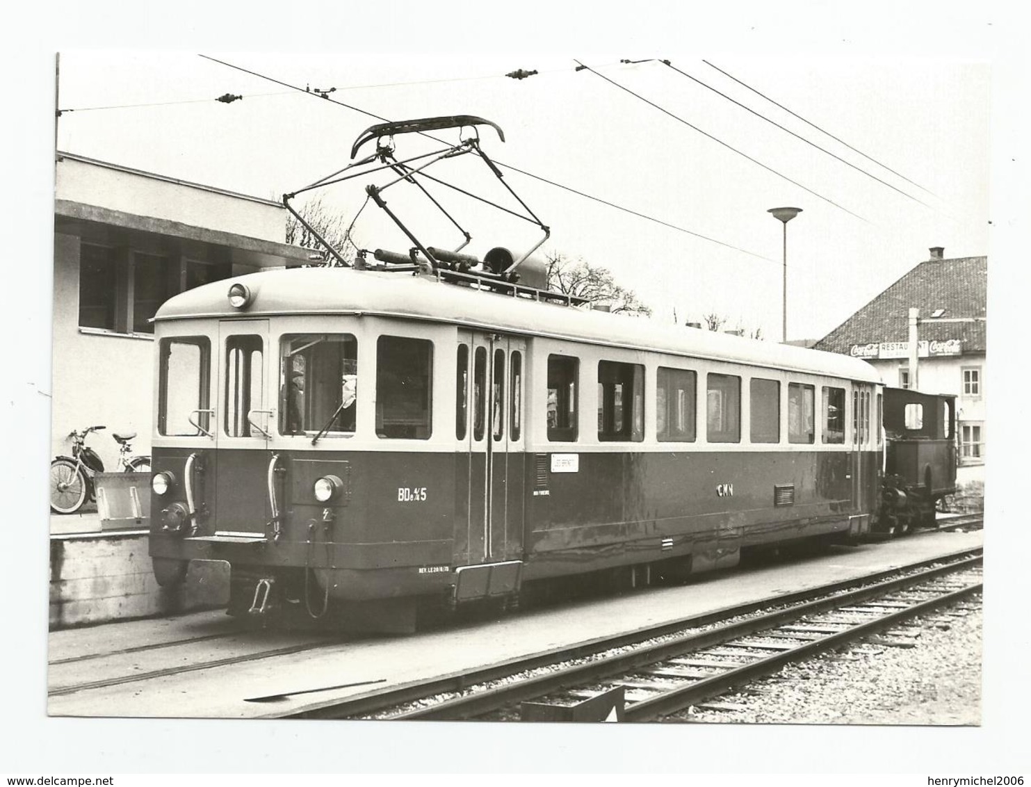 Suisse Neuchatel Cpm Locomotive " Pere Frédéric  "  En Transfet Gare Les Brenets Pour Son Mausolée 1975 - Les Brenets