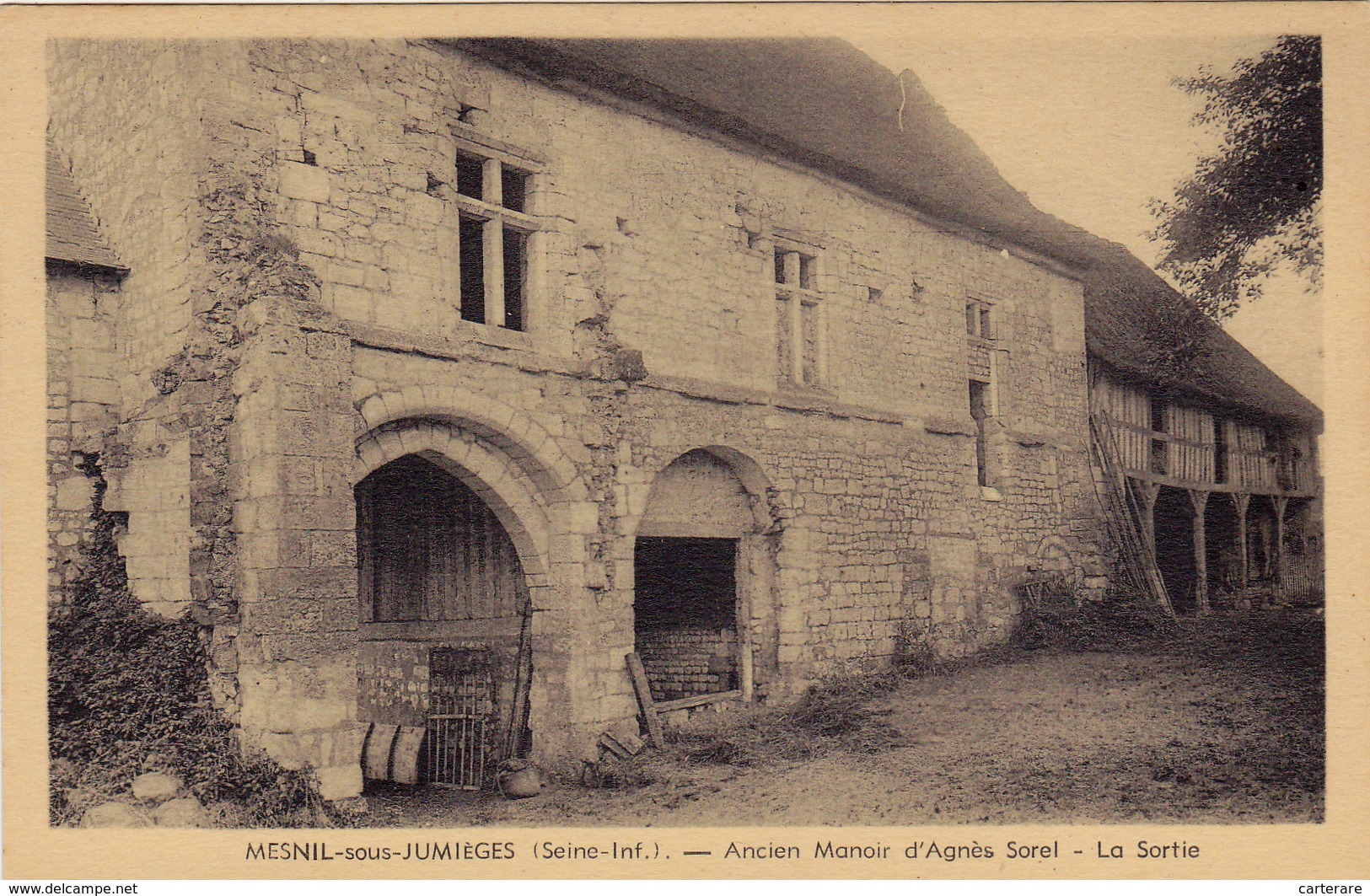 Carte Postale Ancienne,Seine Maritime,MESNIL SOUS JUMIEGES,ancien Manoir D'Agnès Sorel,vieilles Pierres,rare - Autres & Non Classés