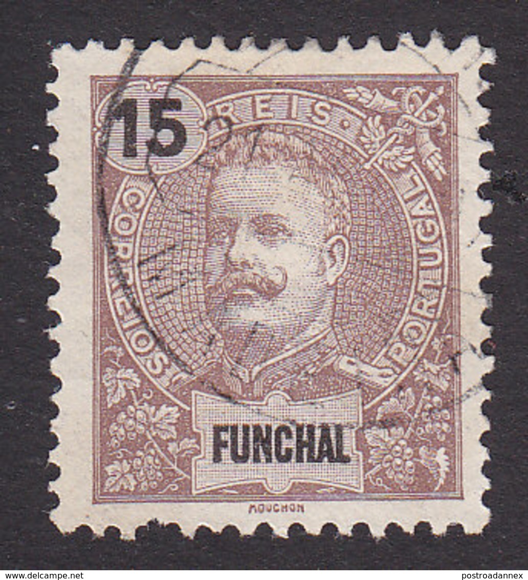 Funchal, Scott #16, Used, King Carlos, Issued 1897 - Funchal