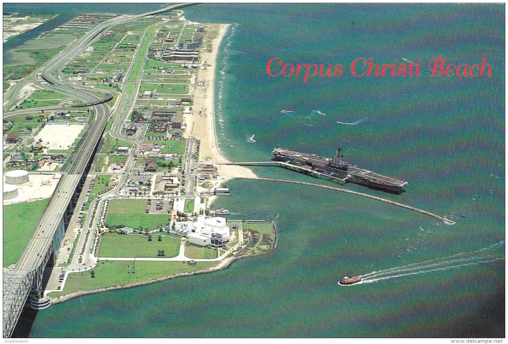 USS Lexington CV 16, Corpus Christi Beach, Texas, USA Unused - Corpus Christi