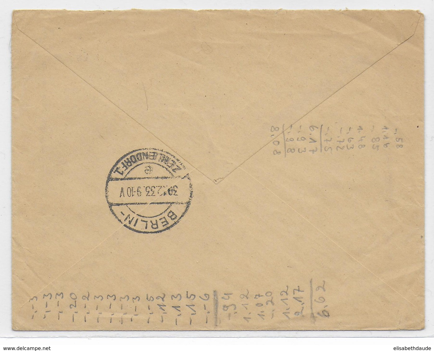 ALGERIE - 1933 - ENVELOPPE RECOMMANDEE De BOGHARI => BERLIN (ALLEMAGNE) - Storia Postale