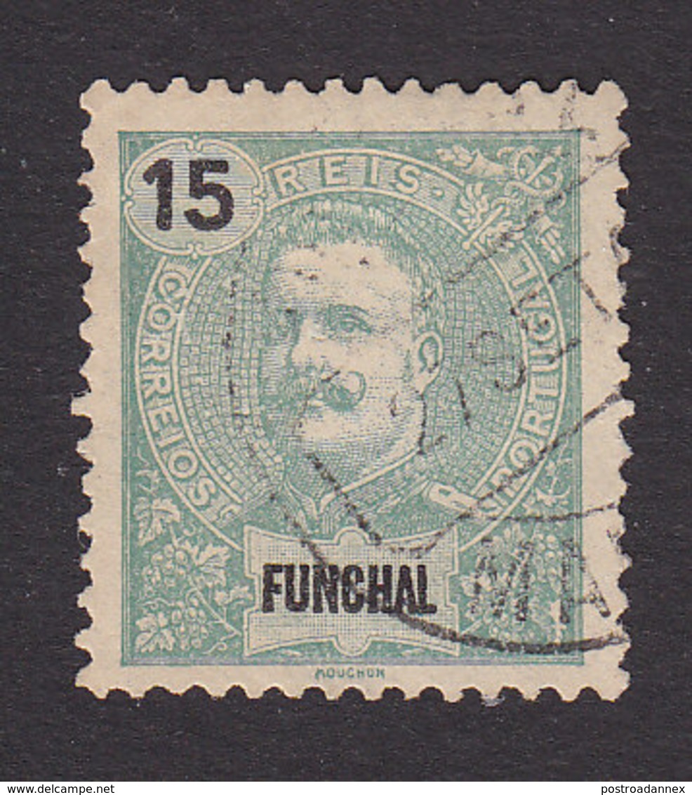 Funchal, Scott #17, Used, King Carlos, Issued 1897 - Funchal