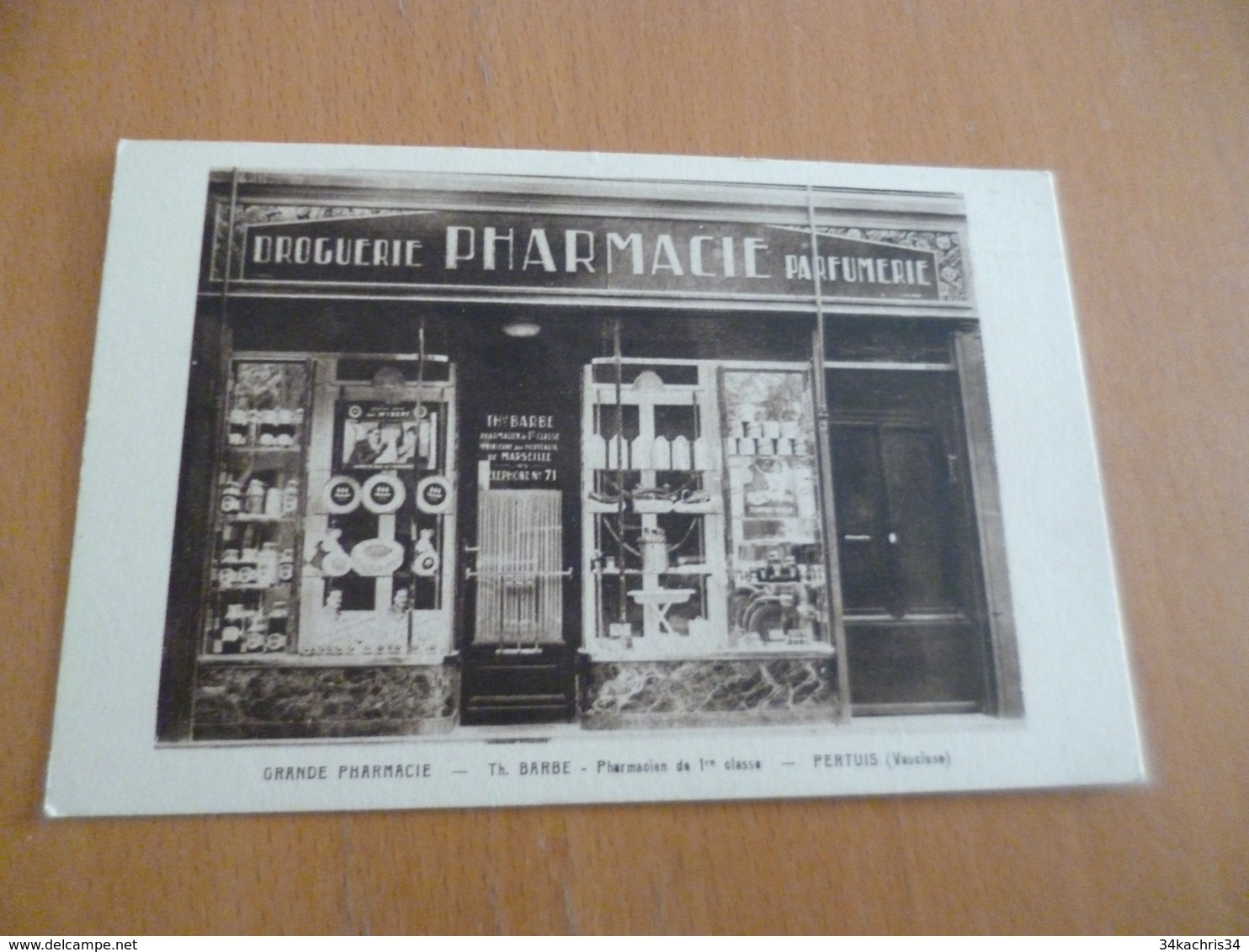 CPA 84 Vaucluse Pertuis Pub Grande Pharmacie TH. Barbe Pharmacie  TBE - Pertuis