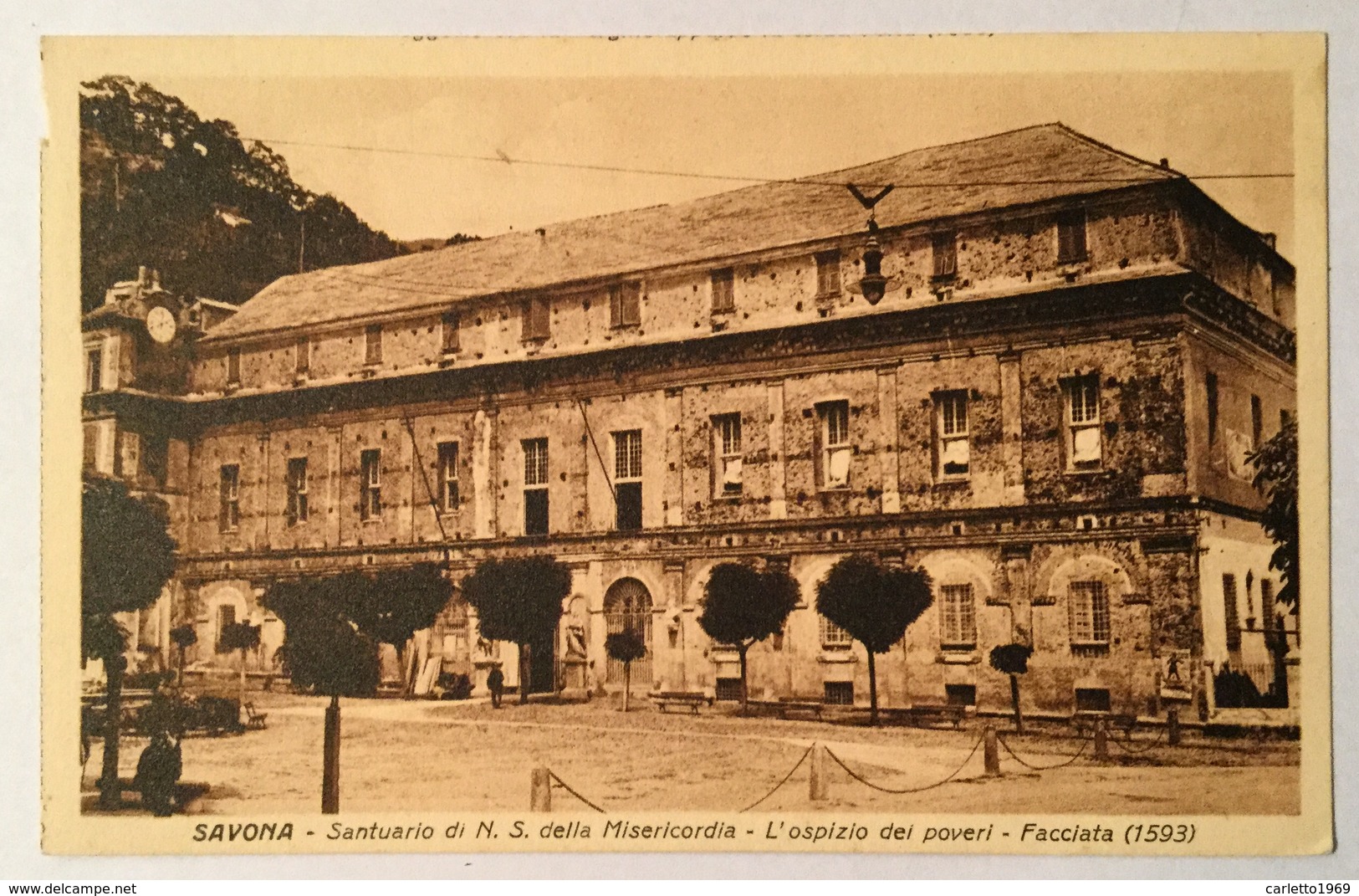 SAVONA - SANTUARIO DI N.S. DELLA MISERICORDIA, L’OSPIZIO DEI POVERI FACCIATA NV FP - Savona