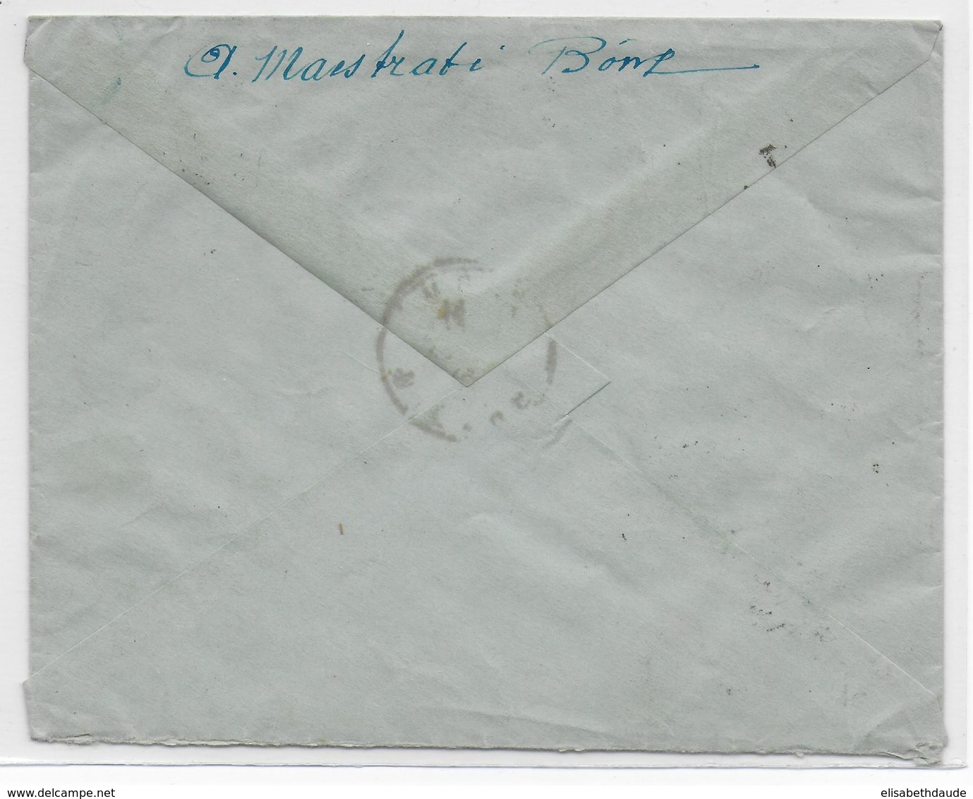 ALGERIE - 1946 - ENVELOPPE RECOMMANDEE De BONE => MOUX (NIEVRE) - COQ + IRIS + CHAINES BRISEES - Cartas & Documentos