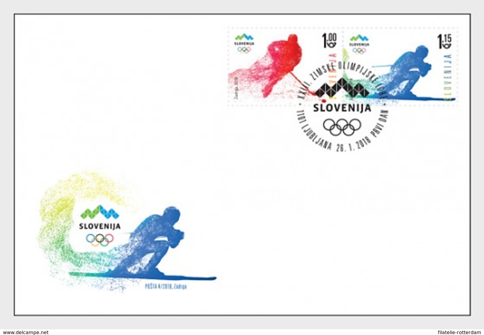 Slovenië / Slovenia - Postfris / MNH - FDC Olympische Spelen 2018 - Slovenië