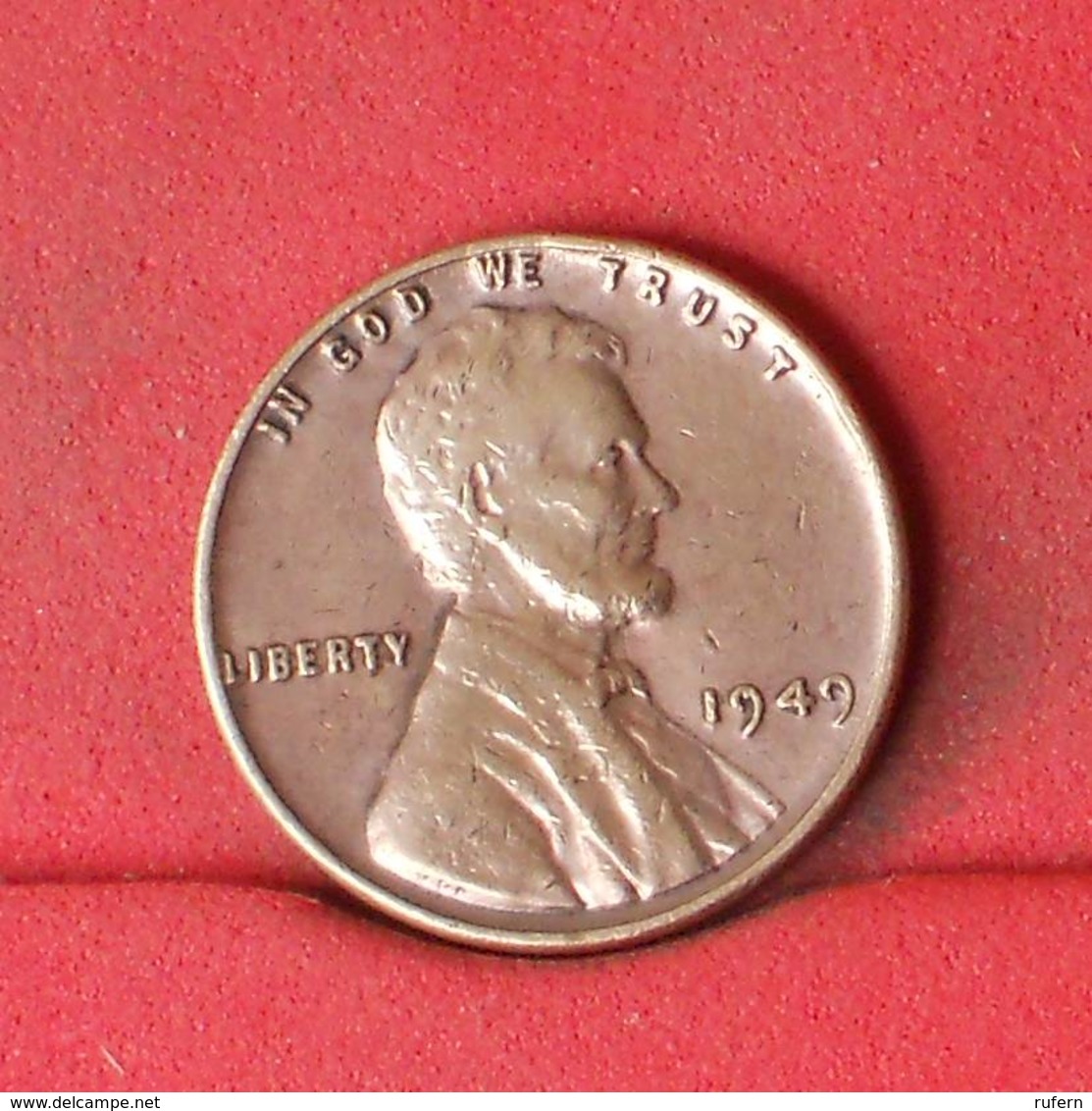 USD 1 CENTS 1949 -    KM# A132 - (Nº22672) - 1909-1958: Lincoln, Wheat Ears Reverse