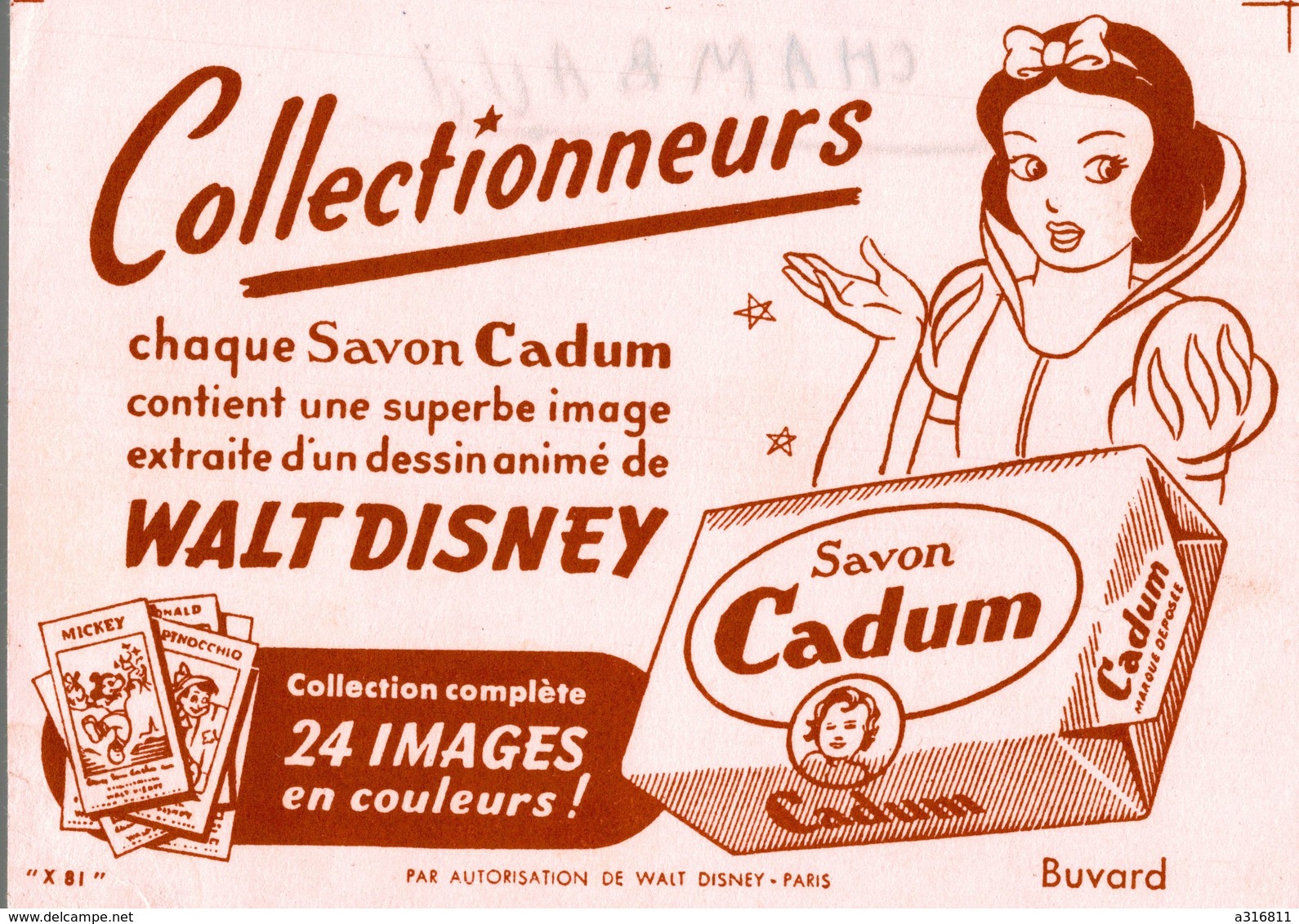 BUVARD  SAVON CADUM - Perfumes & Belleza