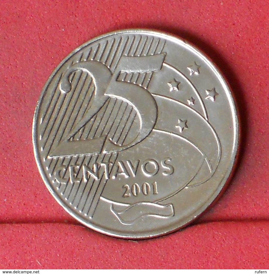 BRASIL 25 CENTAVOS 2001 -    KM# 650 - (Nº22686) - Brazilië