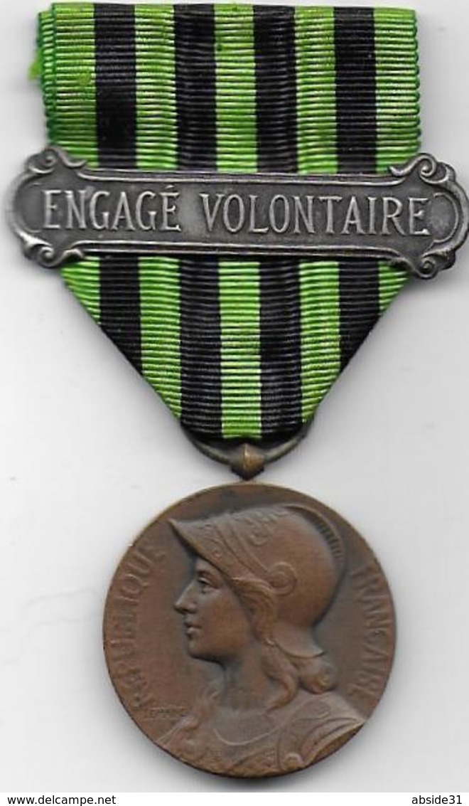 Médaille De La Guerre 1870  - 1871 Avec Barrette Engagé Volontaire - Avant 1871
